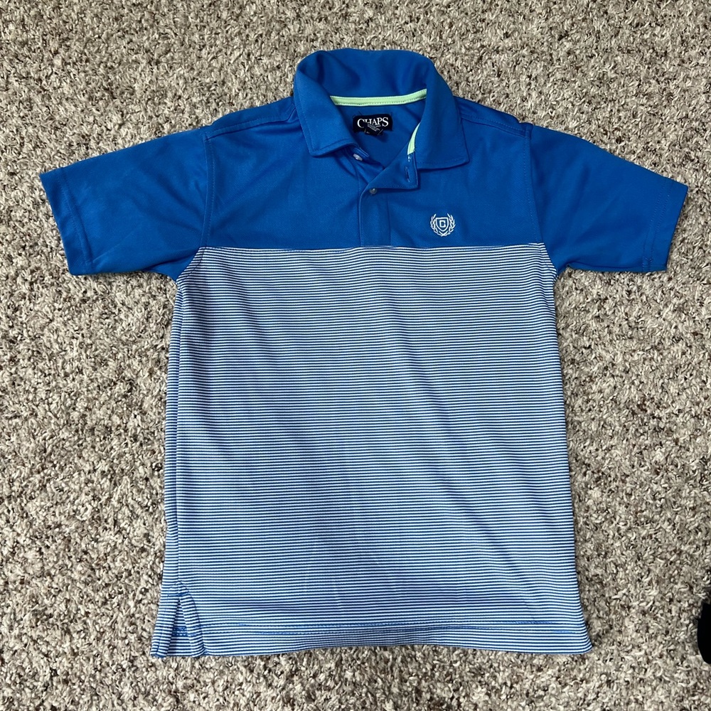 Boys blue golf shirt